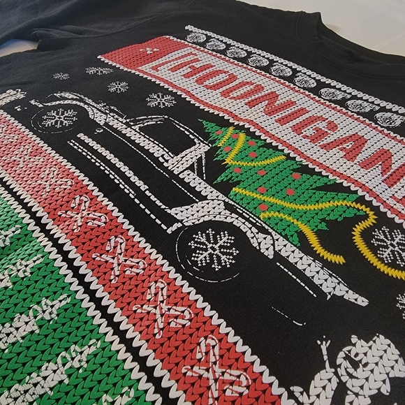 Hoonigan Christmas Holiday Sweater Small Ford Hoonitruck Gymkhana Ken Block Ugly - Picture 3 of 16